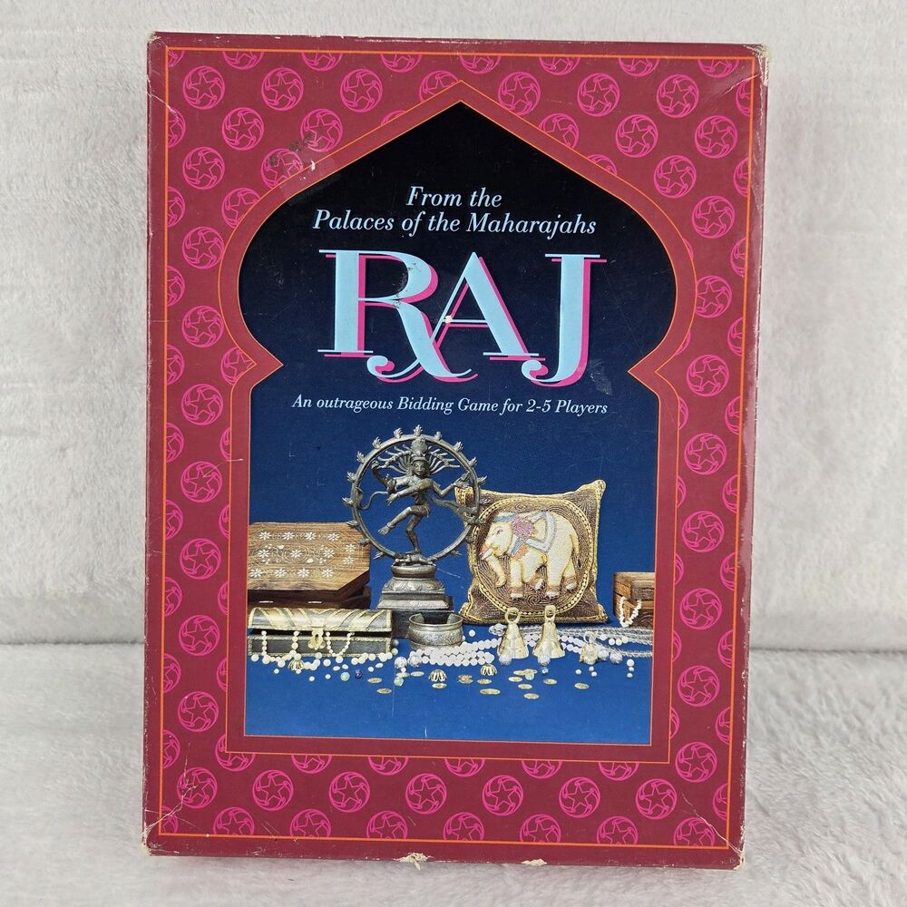 Vintage‎ 1995 Raj Board Game Winning Moves Complete Bidding Game India Theme